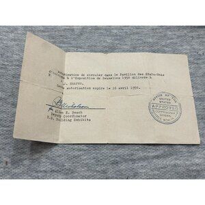 Allen E. Beach Deputy Coordinator U.S. Building Exhibits Signed Letter 8×4